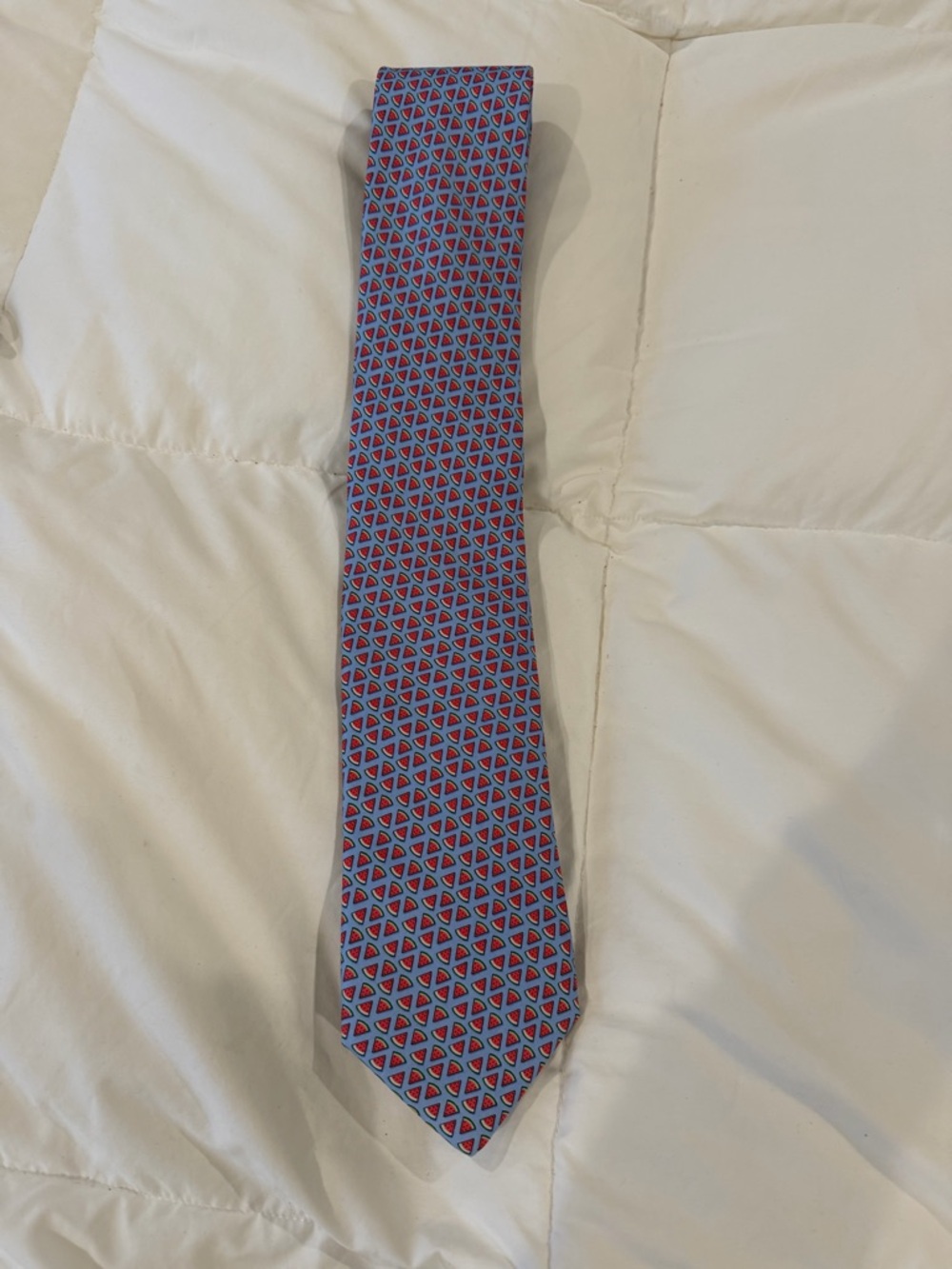 Men's Blue Patterned Silk Tie